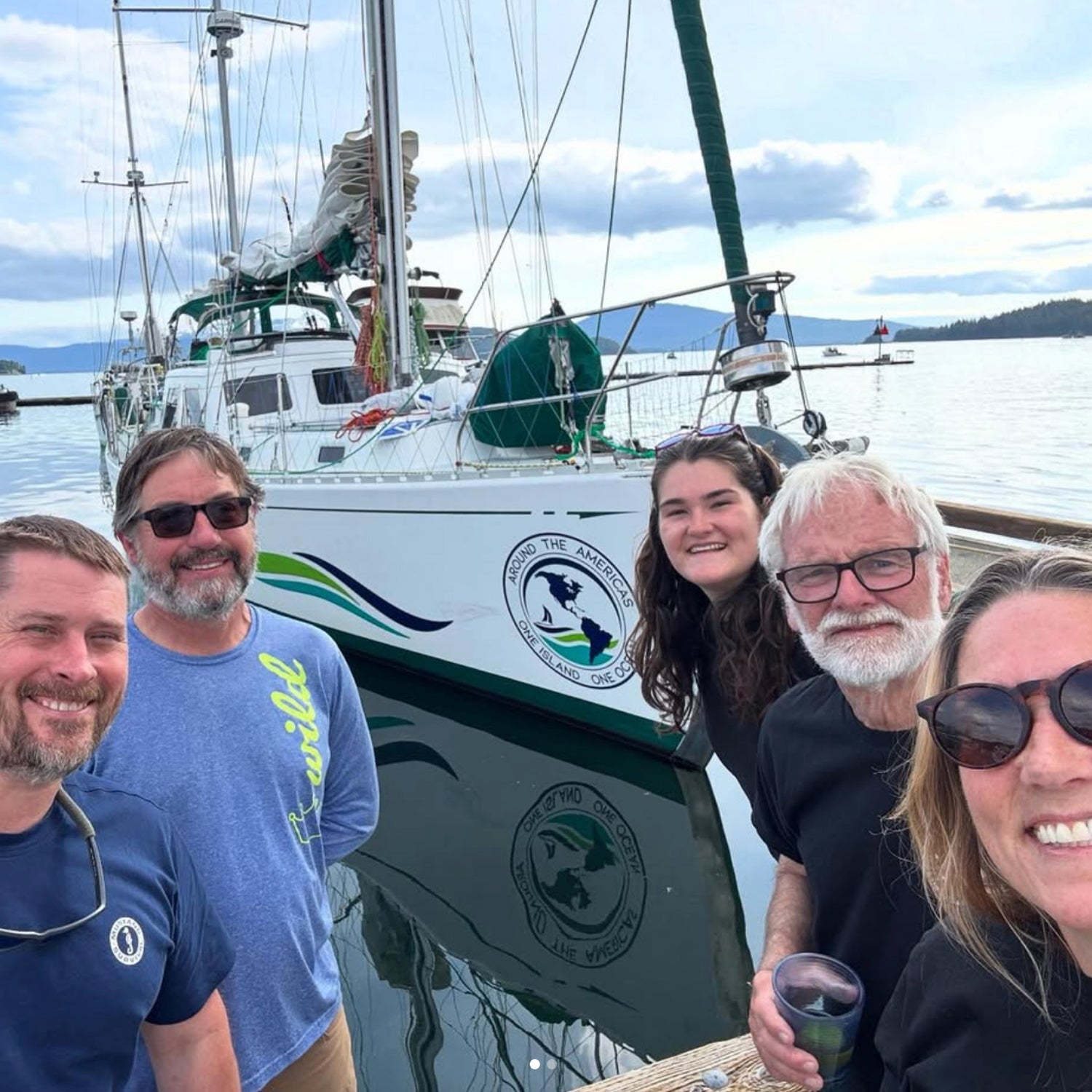 The Crew of Around the Americas expedition with their R/C One Ocean