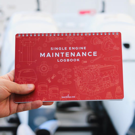 Single Engine Maintenance Logbook cover – waterproof, weatherproof marine engine logbook for boats.