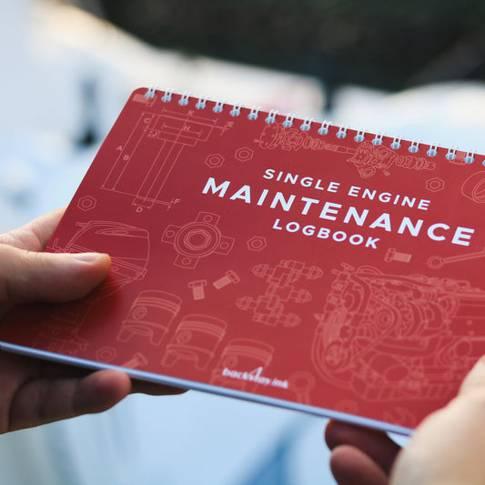 Single Engine Maintenance Logbook cover – waterproof, weatherproof marine engine logbook for boats.