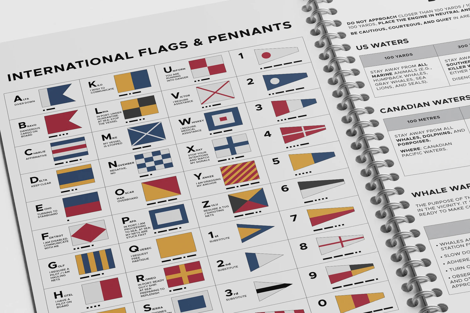 Photo: Reference guide of International code flags
