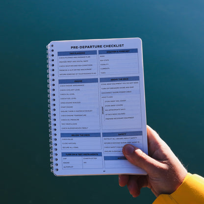 Photo: Pre-departure checklist in waterproof All-weather Logbook (A5 Format)