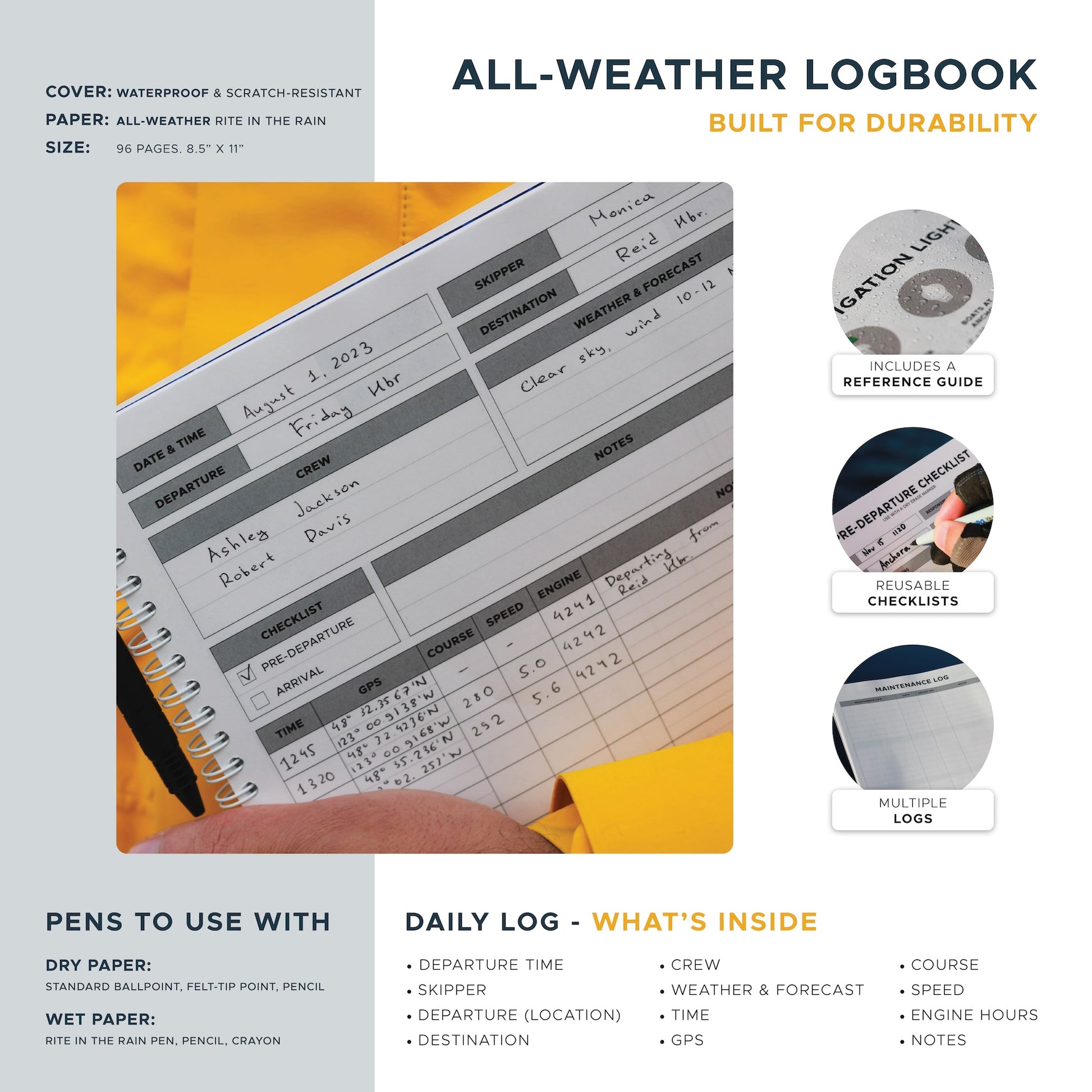 Backstay All-weather Logbook - Daily Log