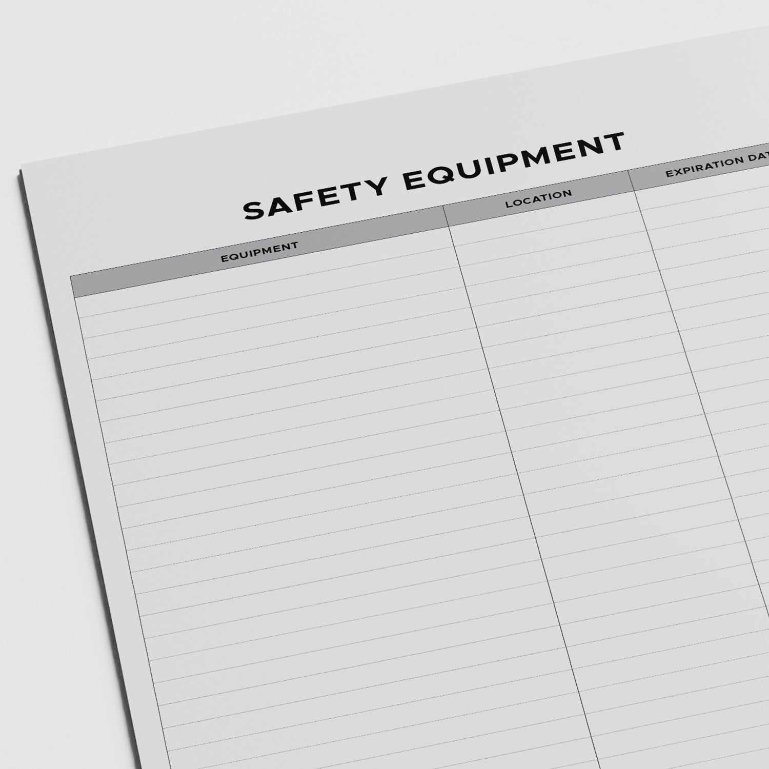 Photo: Safety Equipment List featured in All-Weather Sailing Log Book