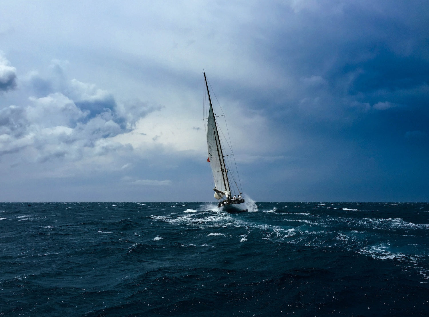 Photo: Sailboat in the storm