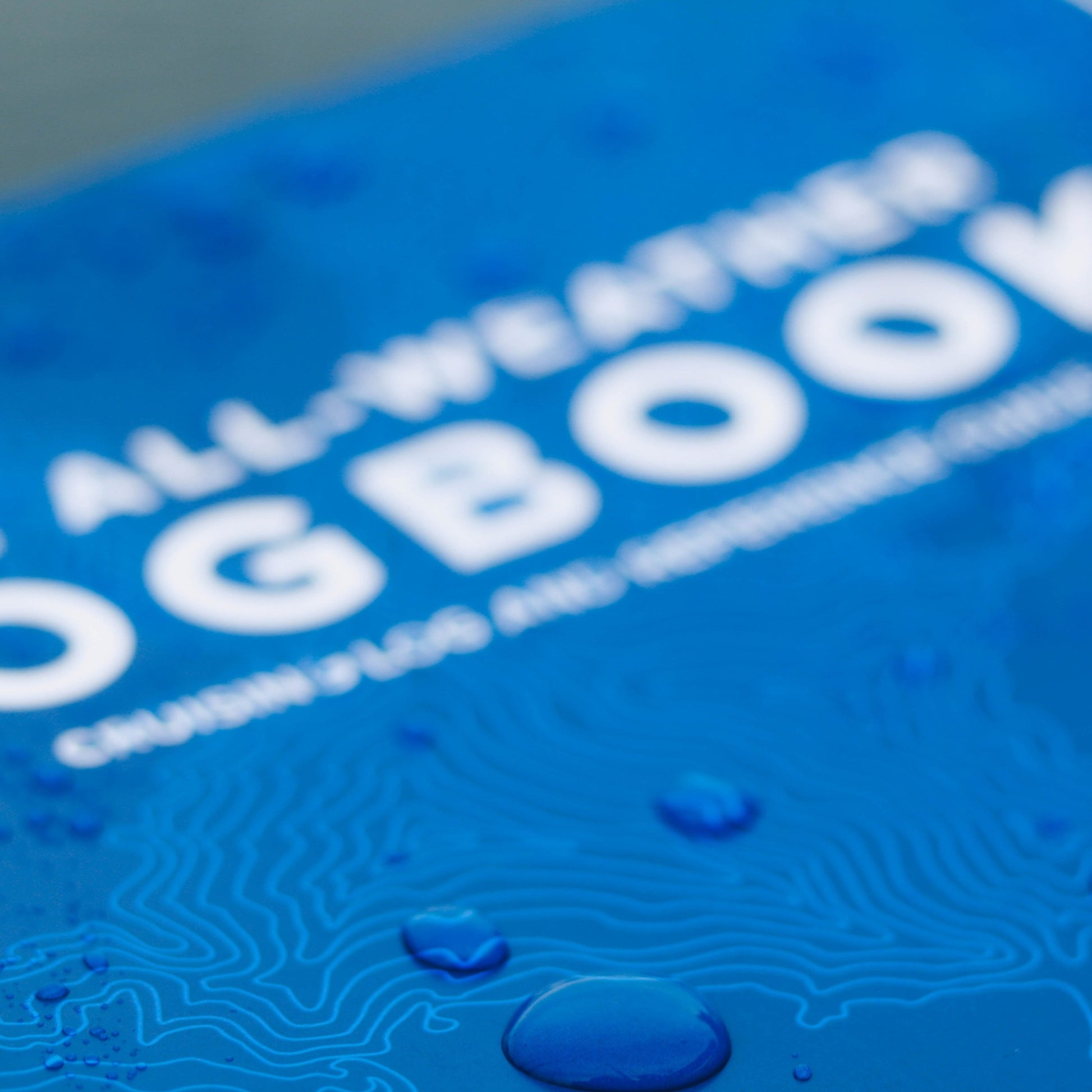 Photo: Water on waterproof cover of all-weather sailing logbook